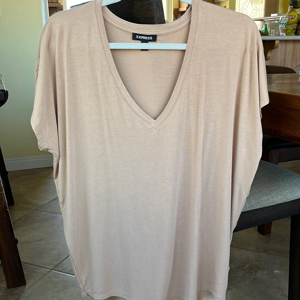Express Rayon V-neck Tunic, S